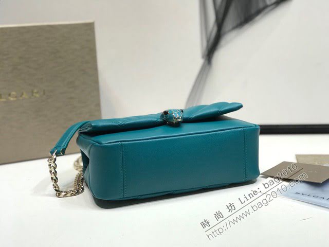 Bvlgari女包 寶格麗小號新品 幾何形狀鏈條斜挎包 Serpenti Cabocho肩包 287993  fyd1527